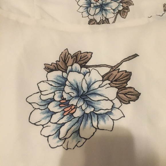😍 NWOT J.O.A. Off Shoulder Floral Medium Dress - Picture 5 of 8